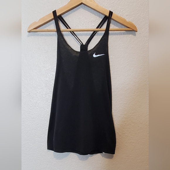 Nike Dri-Fit Black & White Racerback Lightweight Athletic Sports Tank Top Small - Picture 6 of 6